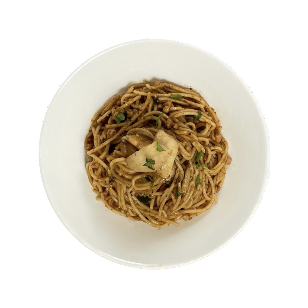 黑椒什菌好豬肉醬意粉