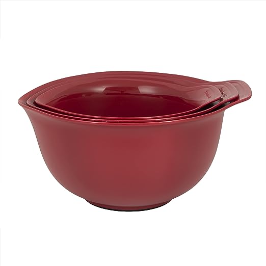 KitchenAid 通用攪拌碗 3 件組 (帝國紅)