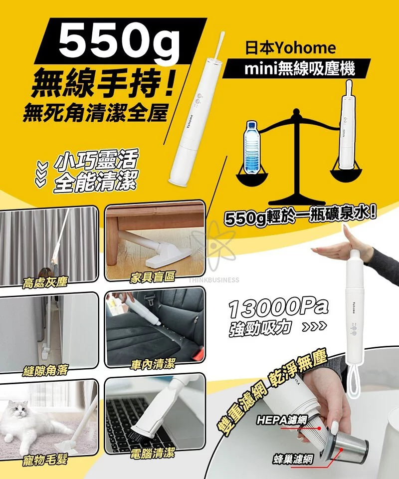 Yohome 家の逸 | Mini 無線吸塵機 專用HEPA濾網 香港行貨