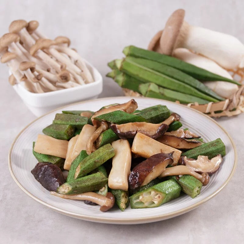 秋葵炒雜菌 【低碳版】