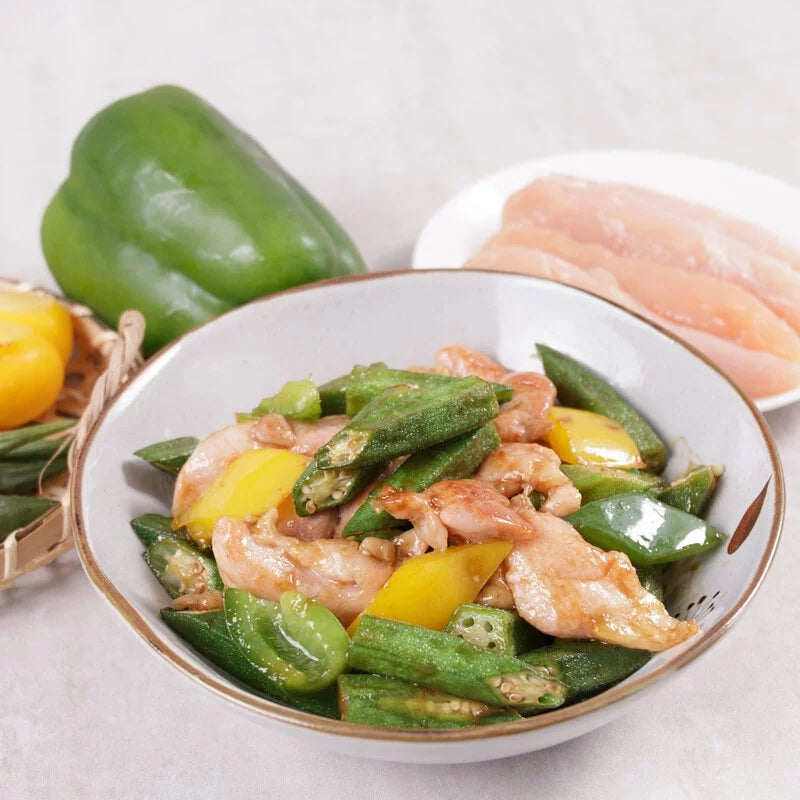 秋葵炒雞柳 【低碳版】