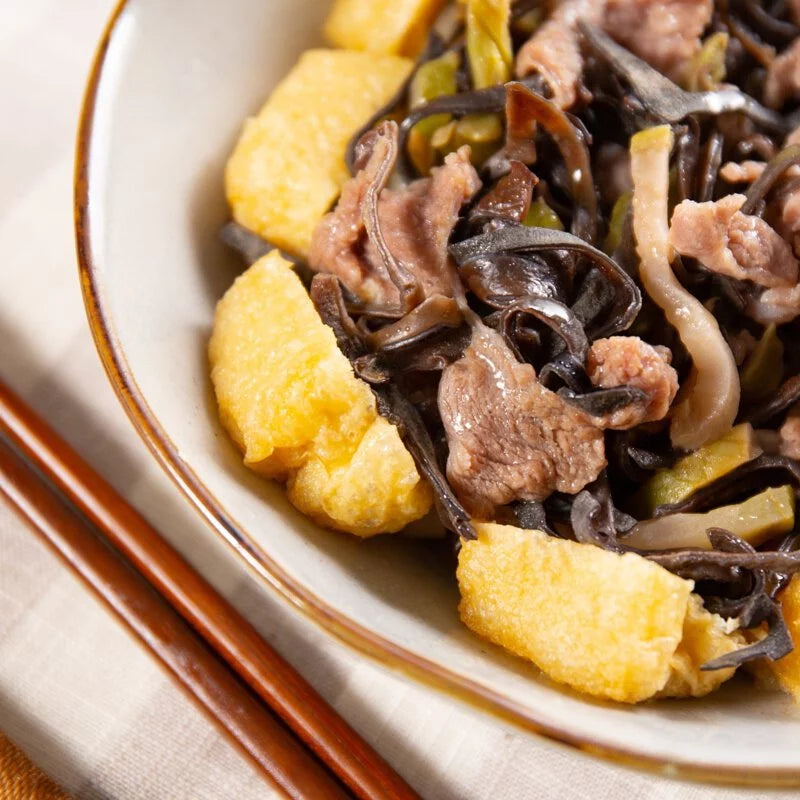榨菜木耳豆卜蒸牛肉 【低碳版】