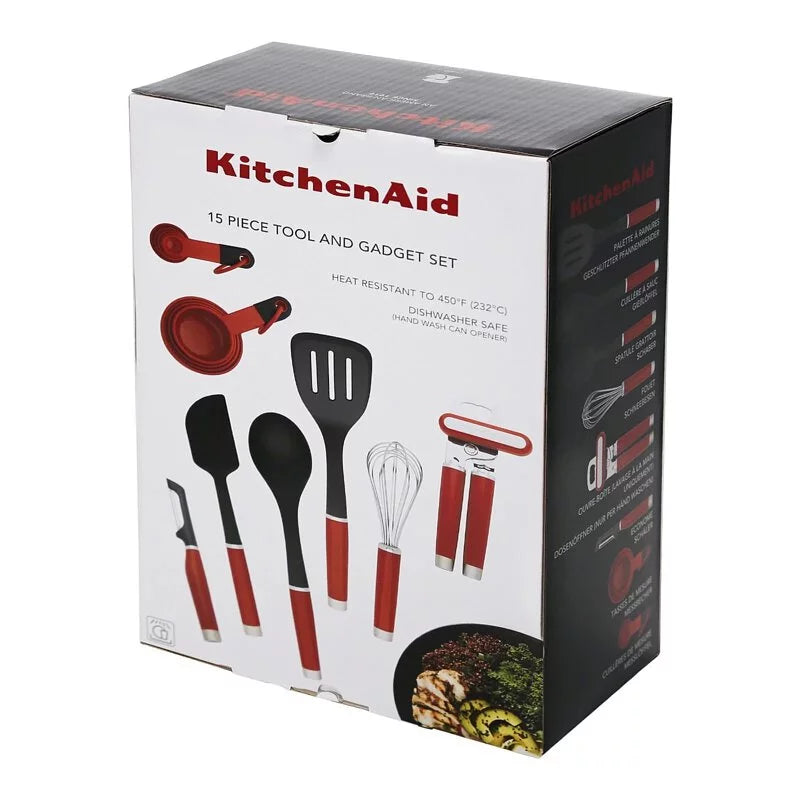 KitchenAid 烹飪煮食工具15件套裝 (帝國紅色)